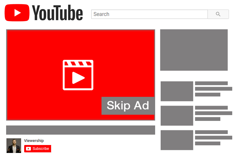 Youtube skipable ad