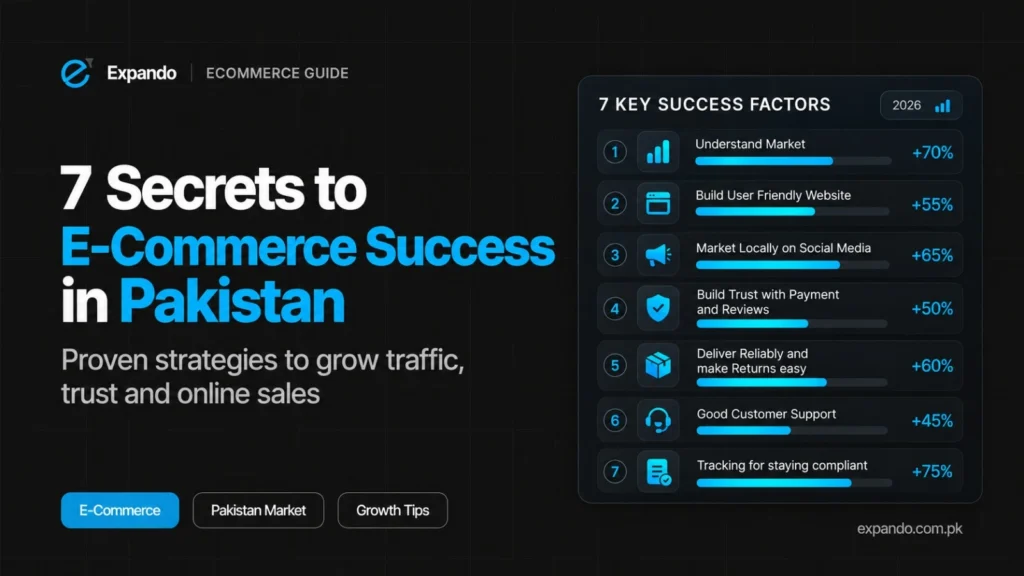 Feature Image of 7 Secrets to E-commerce Success in Pakistan